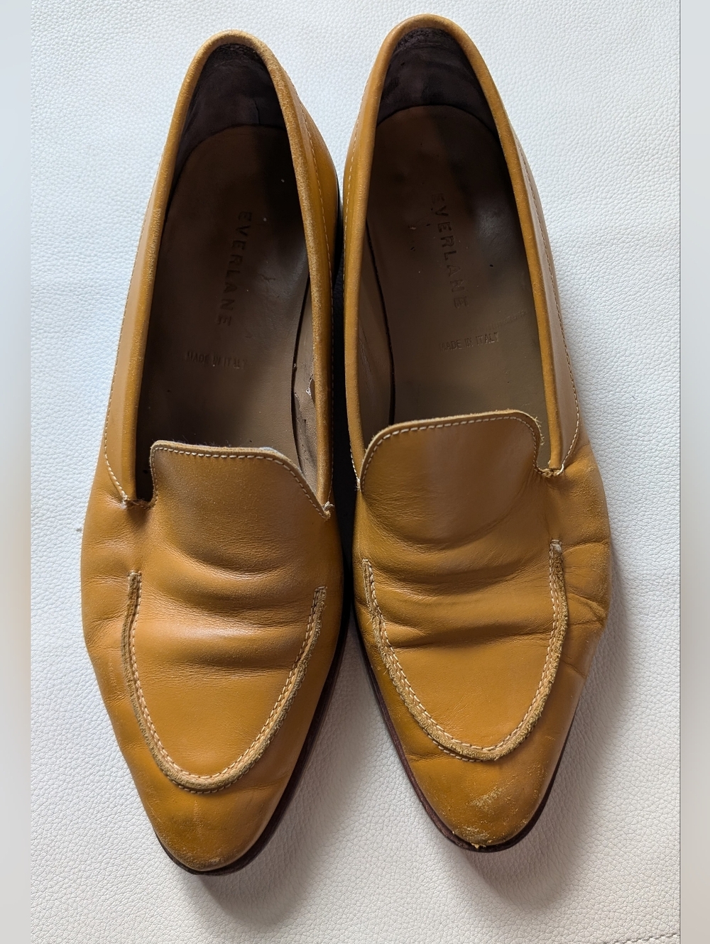 Everlane Shoes‎ Women Leather 8.5 Slide Slip On Flat Loafer Modern Italy